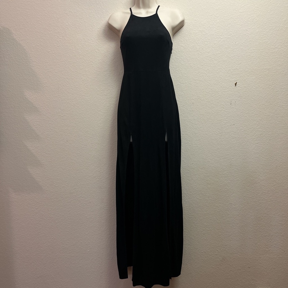 Cotton Candy LA Lace Up Faux Suede Maxi Dress in small!